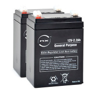 Pack 2 baterías para salvaescaleras Handicare 1100 de 12V 2,2Ah C20 NX2.2-12 - 2xNX2.2-12 -  - 3660766401083 - 1