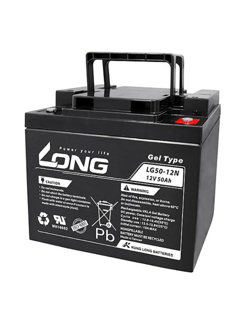 Batería de gel 12V 50Ah C20 ciclo profundo Long LG50-12N - LG50-12N -  -  - 1