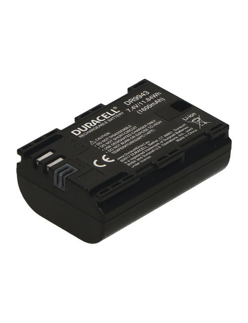 Batería compatible Canon LP-E6 7,4V 1600mAh 11Wh Duracell - DR9943 -  - 5055190114681 - 2