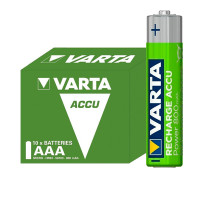Pilha AAA recarregável 1,2V 800mAh Ni-Mh Varta Recharge Accu power (caixa 10 unid.) - 1