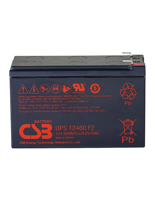 Batería para SAI 12V 9Ah 460W CSB UPS12460 F2 - CSB-UPS12460 -  -  - 1