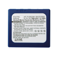 Batería compatible HBC Radiomatic FUB3A, FUB03A, AF-FUB03M, BA203060, BA222060 de 6V 700mAh - AB-FUB03 -  - 4894128053040 - 3