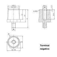 Adaptador para baterias com terminal M6 inserido para terminal automóvel A-Pol (pack 2 pcs.) - 5