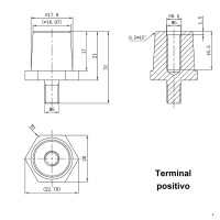 Adaptador para baterias com terminal M6 inserido para terminal automóvel A-Pol (pack 2 pcs.) - 4