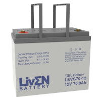 Batería de gel de 12V 70Ah C20 ciclo profundo Liven LEVG70-12 - LEVG70-12 -  -  - 1