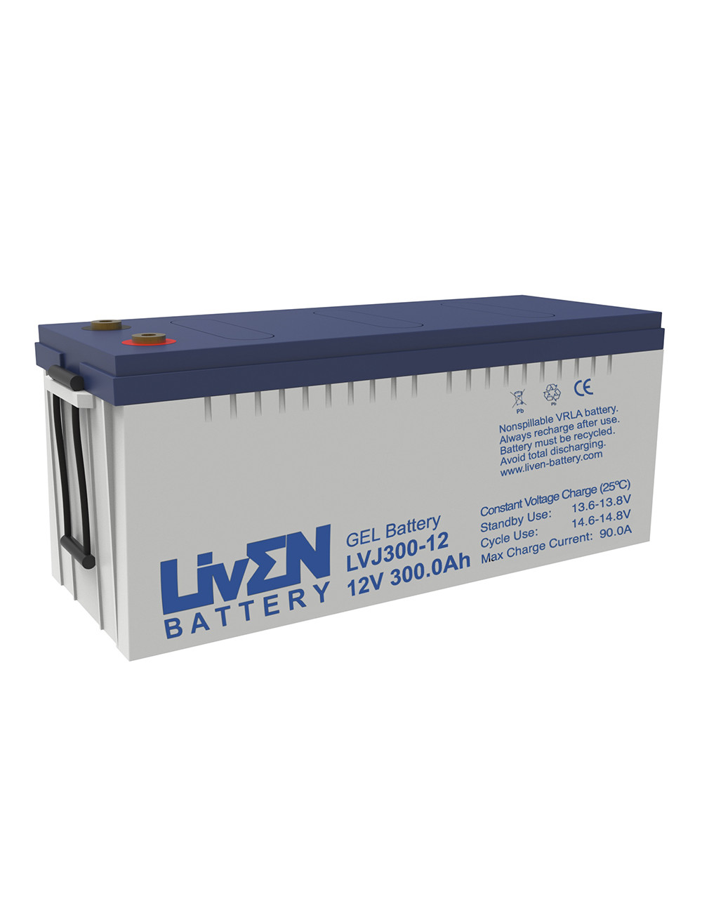 Bateria gel 12V 300Ah C20 ciclo profundo Liven LVJ300-12 - 1