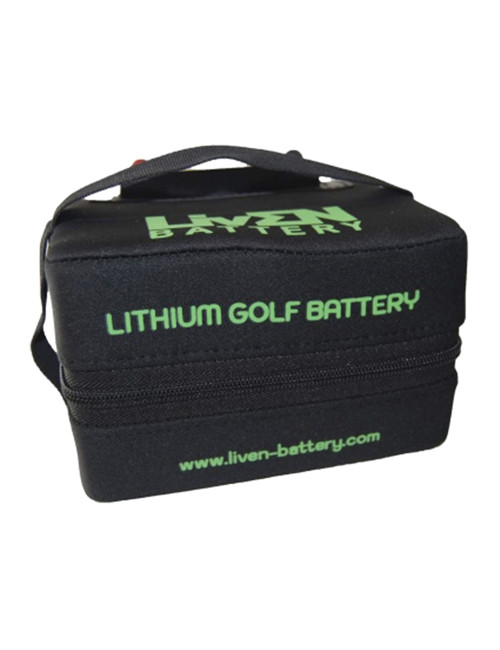 Bateria para trolley de golfe 12,8V 22,4Ah LiFePO4 com bolsa e carregador Liven LVIF22-12G - 2