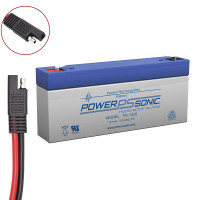 Bateria de longa duração para Magnetofield 100 Gauss y 50 Gauss de 12V 2,9Ah C20 Power Sonic com conetor e cablagem - 1