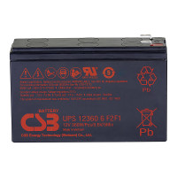 Batería 12V 6,5Ah 360W CSB UPS123606 F2F1 - CSB-UPS123606 -  -  - 1