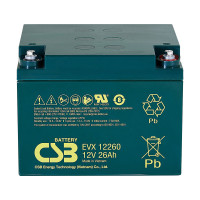 Bateria 12V 26Ah C20 ciclo profundo CSB EVX12260 - 1
