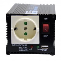 Inversor 12Vcc a 220Vca 400W con conector de mechero y 1 puerto USB-A - A-301/400-USB -  -  - 2