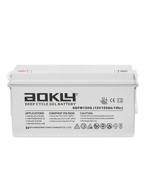Bateria de gel de 12V 150Ah C10 ciclo profundo Aokly 6GFM150G - 1