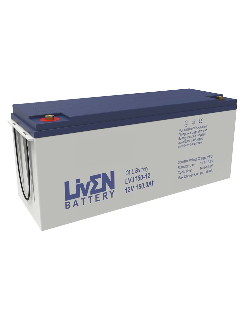 Batería gel híbrido 12V 150Ah C20 ciclo profundo Liven LVJ150-12 - LVJ150-12 -  -  - 1