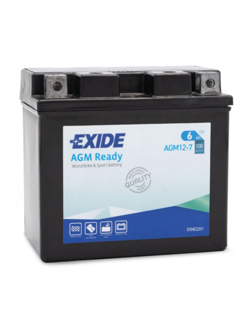 Bateria moto 12V 6Ah 100CCA Exide AGM12-7 - 1