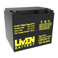 Batería Gel Carbono 12V 53Ah C20 ciclo profundo Liven LVDC53-12 - 1