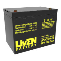Batería gel carbono 12V 100Ah C20 ciclo profundo Liven LVDC100-12 (6-EVF-100, 6-EVF-80) - LVDC100-12 -  -  - 1