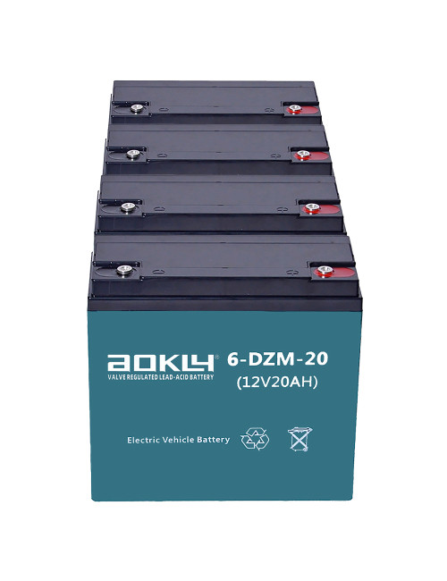 Batería para Monty Mobility E130 (48V) pack 4 baterías de 12V 20Ah C20 ciclo profundo Aokly 6-DZM-20 - 4x6-DZM-20 -  -  - 1