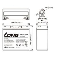 Pacote 2 baterias para Mobiclinic Lyra de 12V 22Ah C20 ciclo profundo Long WP22-12NE - 3