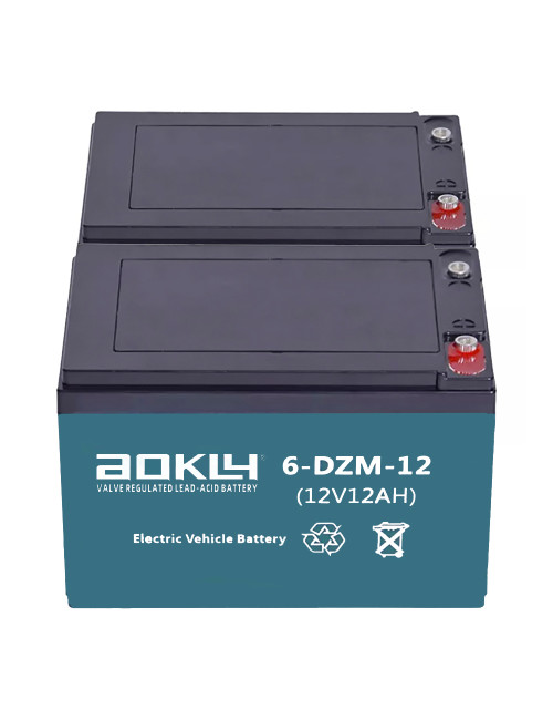 Pacote de 2 baterias para Libercar Smart de 12V 12Ah C2 ciclo profundo Aokly 6-DZM-12 (6-DZF-12) - 1