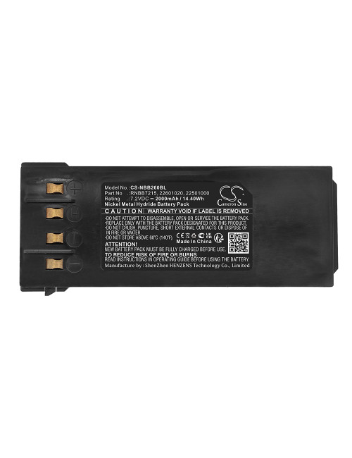 Bateria compatível Hiab NBB Controls 22.601.020 7,2V 2000mAh 14,40Wh - 5