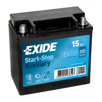 Batería auxiliar 12V 15Ah 200CCA para coches con Start-Stop e híbridos Exide - EK151 -  - 3661024036597 - 1