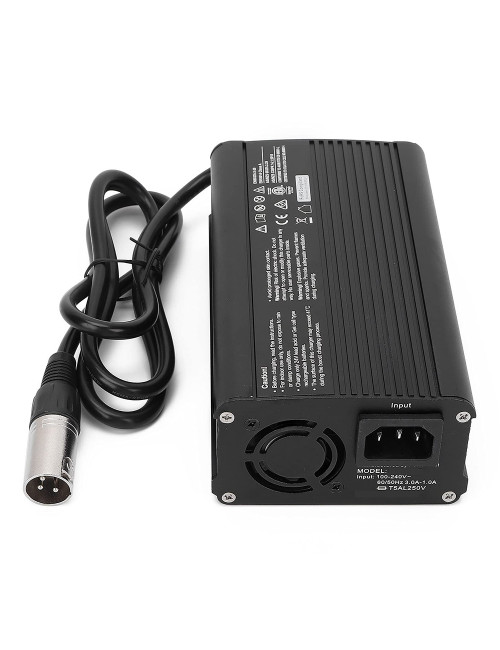 Cargador 48V 3A para scooter, quad y triciclo eléctrico con conector XLR (3 pines) - PF4803LP -  -  - 1