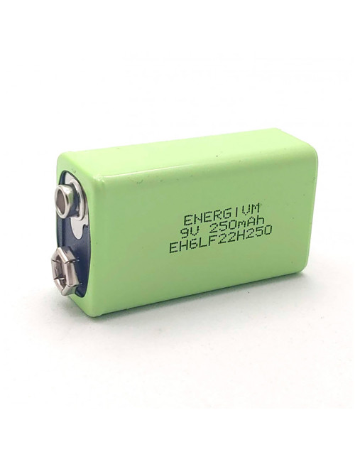 Pilha recarregável 9V (8,4V) 250mAh Ni-Mh Energivm (formato industrial) - 1