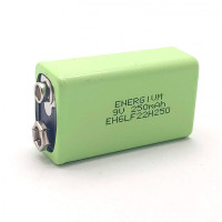 Pilha recarregável 9V (8,4V) 250mAh Ni-Mh Energivm (formato industrial) - 1