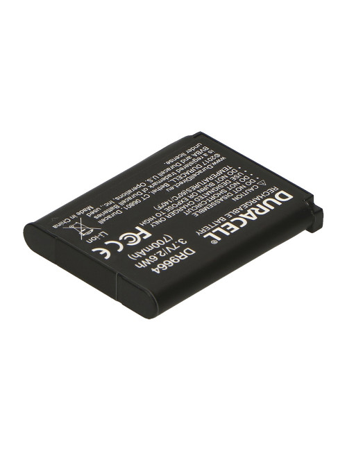 Bateria compatível Casio NP-80 3,7V 700mAh 2,6Wh Duracell - 2