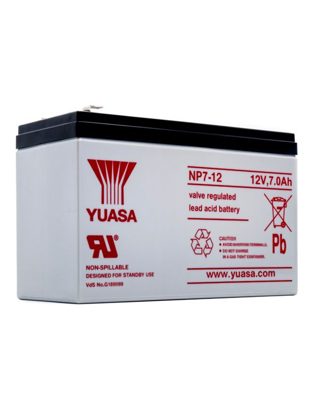 Batería 12V 7Ah C20 F1 Yuasa NP7-12 - NP7-12 -  -  - 1