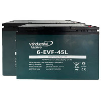 Pacote 2 baterias para Totalcare Mallorka y Mallorka Plus de 12V 45Ah C20 ciclo profundo EVF12-45L (6-EVF-38) - 1