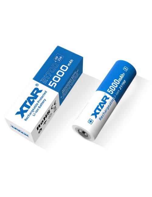 Bateria 21700 3,6V 5000mAh 25A protegida XTAR 21700HP - 3