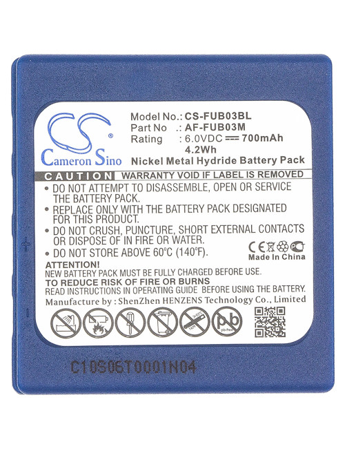 Bateria compatível HBC Radiomatic FUB3A, FUB03A, AF-FUB03M, BA203060, BA222060, KH68302500 6V 700mAh - 3