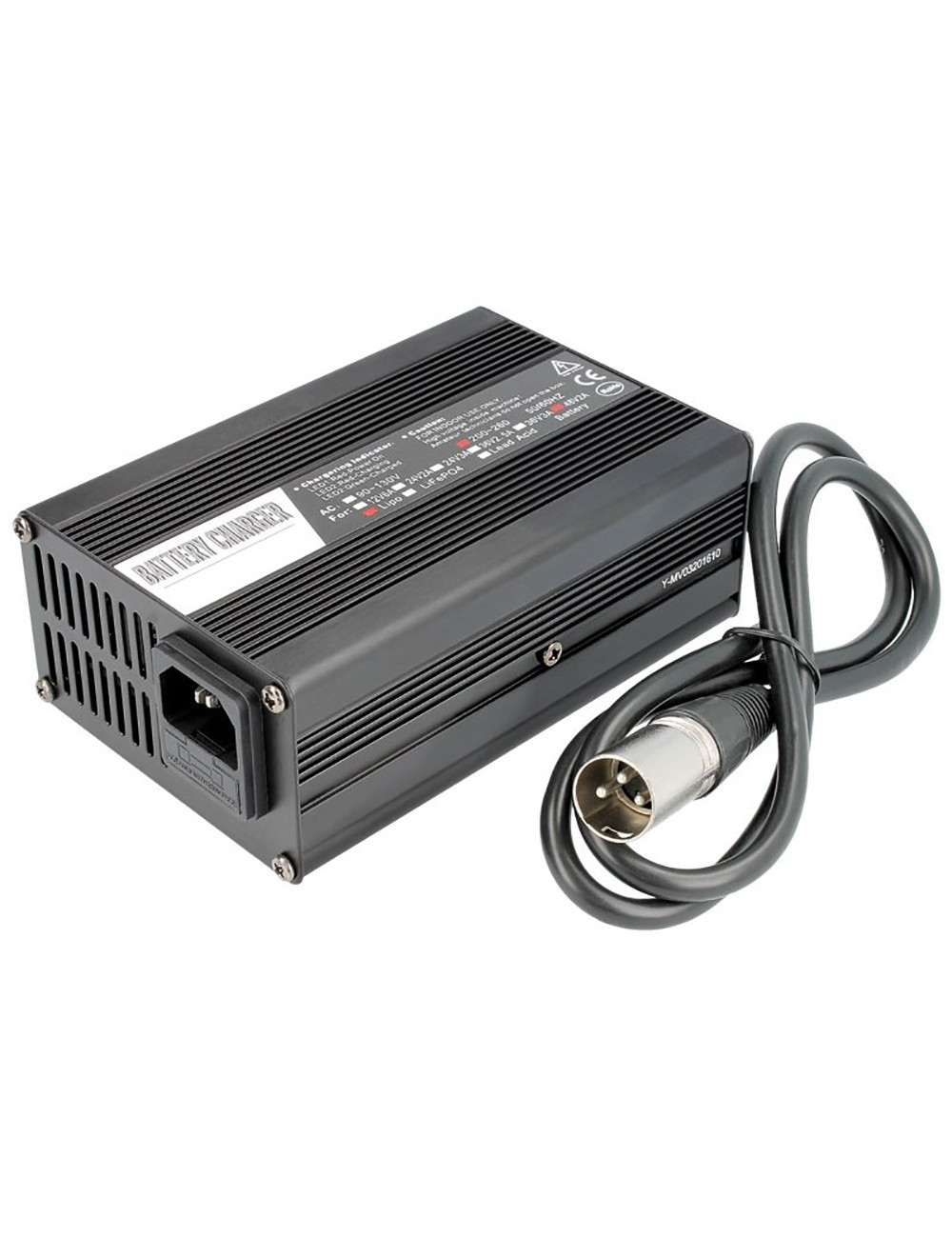 Carregador de baterias de lítio de cadeiras de rodas e scooters elétricas de 24V (29,4 V) 5A, com conector XLR (3 pinos) - 1