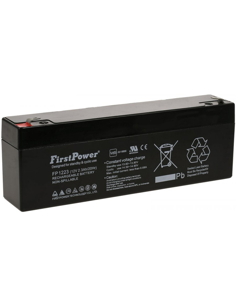 Batería 12V 2,3Ah C20 F1 FirstPower FP1223 - 1