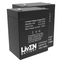 Pack 2 baterías (24V) para grúa Sunrise Medical Sunlift G130R de 12V 2,9Ah LivEN LV2.9-12 - 2xLV2.9-12 -  -  - 2