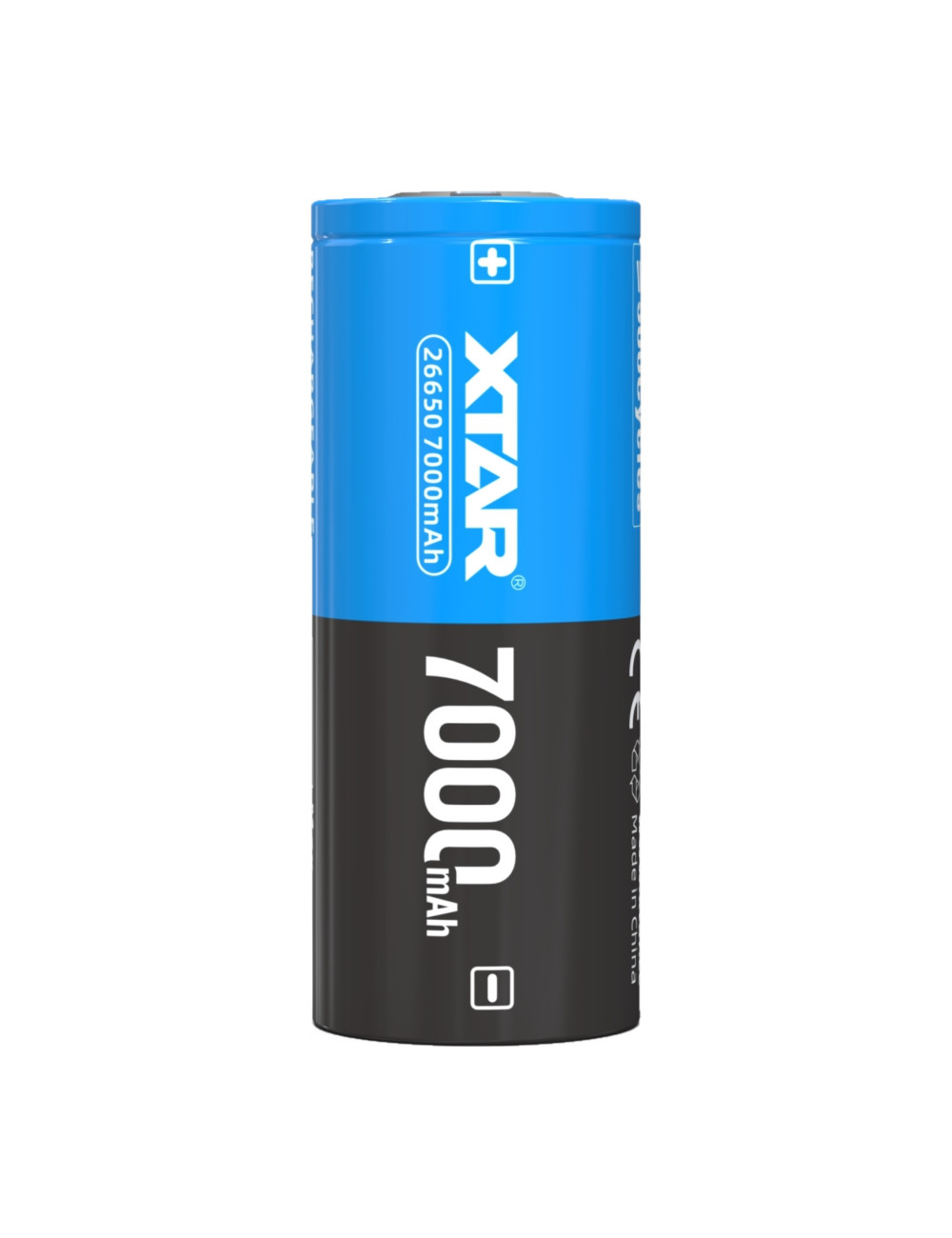 Batería 26650 3,6V 7000mAh 10A Litio Ion con circuito de protección y tetón - XTAR-26650 7000 -  -  - 1