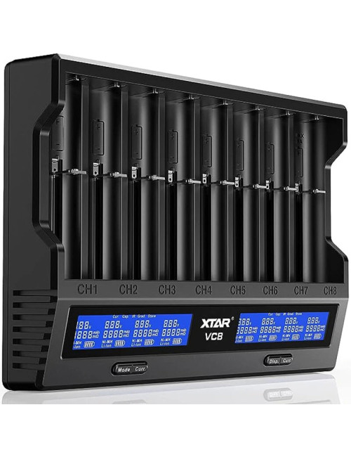 Cargador para 8 baterías litio-ion / IMR / INR / ICR, Ni-CD y Ni-MH XTAR VC8 - XTAR-VC8 -  - 6952918342496 - 1