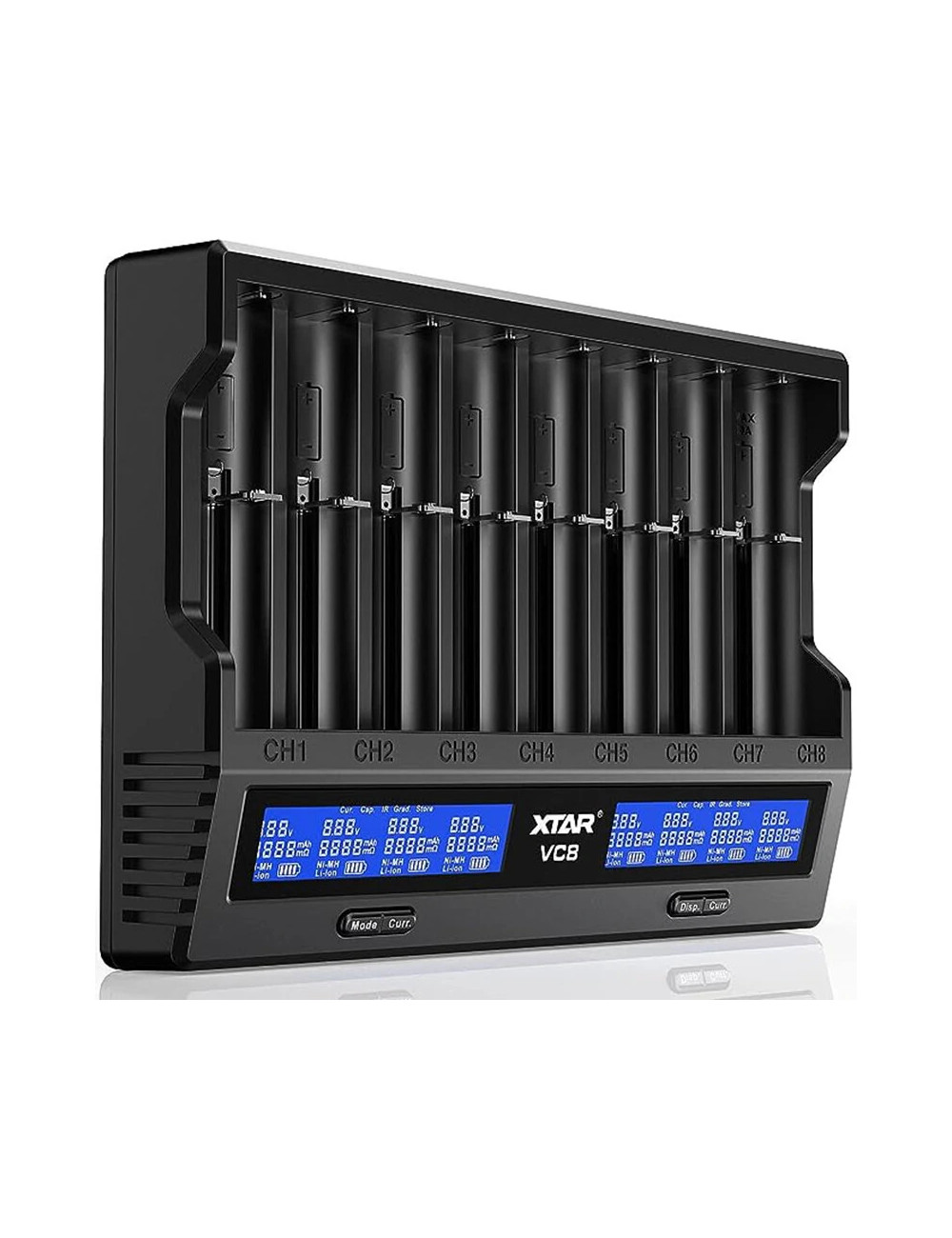 Cargador para 8 baterías litio-ion / IMR / INR / ICR, Ni-CD y Ni-MH XTAR VC8 - XTAR-VC8 -  - 6952918342496 - 1
