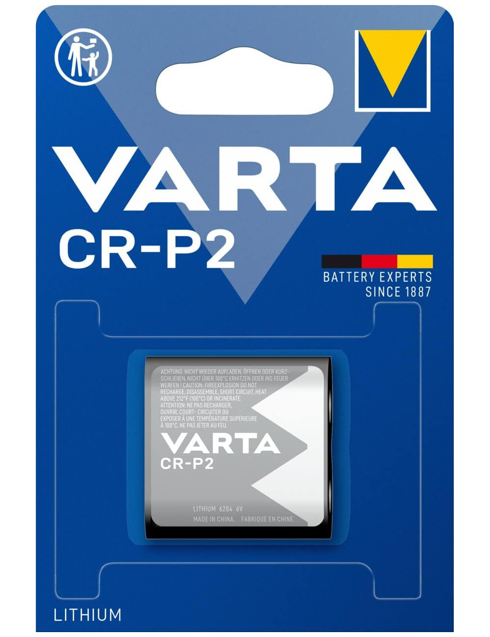 CR-P2 pila de litio 6V 1450mAh Varta (blíster 1 unidad) - 6204301401 -  - 4008496537242 - 1