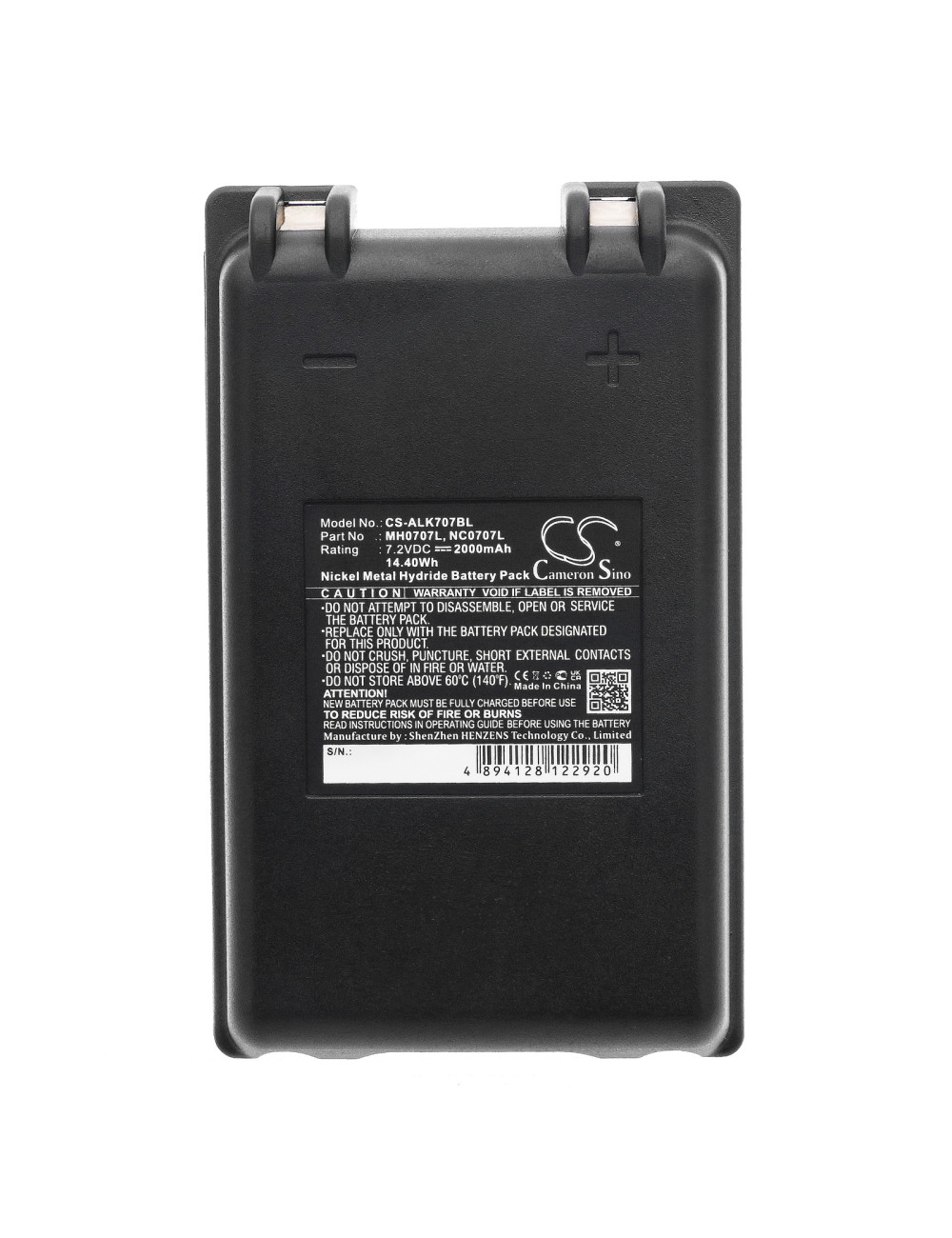 Batería compatible Autec MH0707L, NC0707L 7,2V 2000mAh - AB-MH0707L -  - 4894128122920 - 1