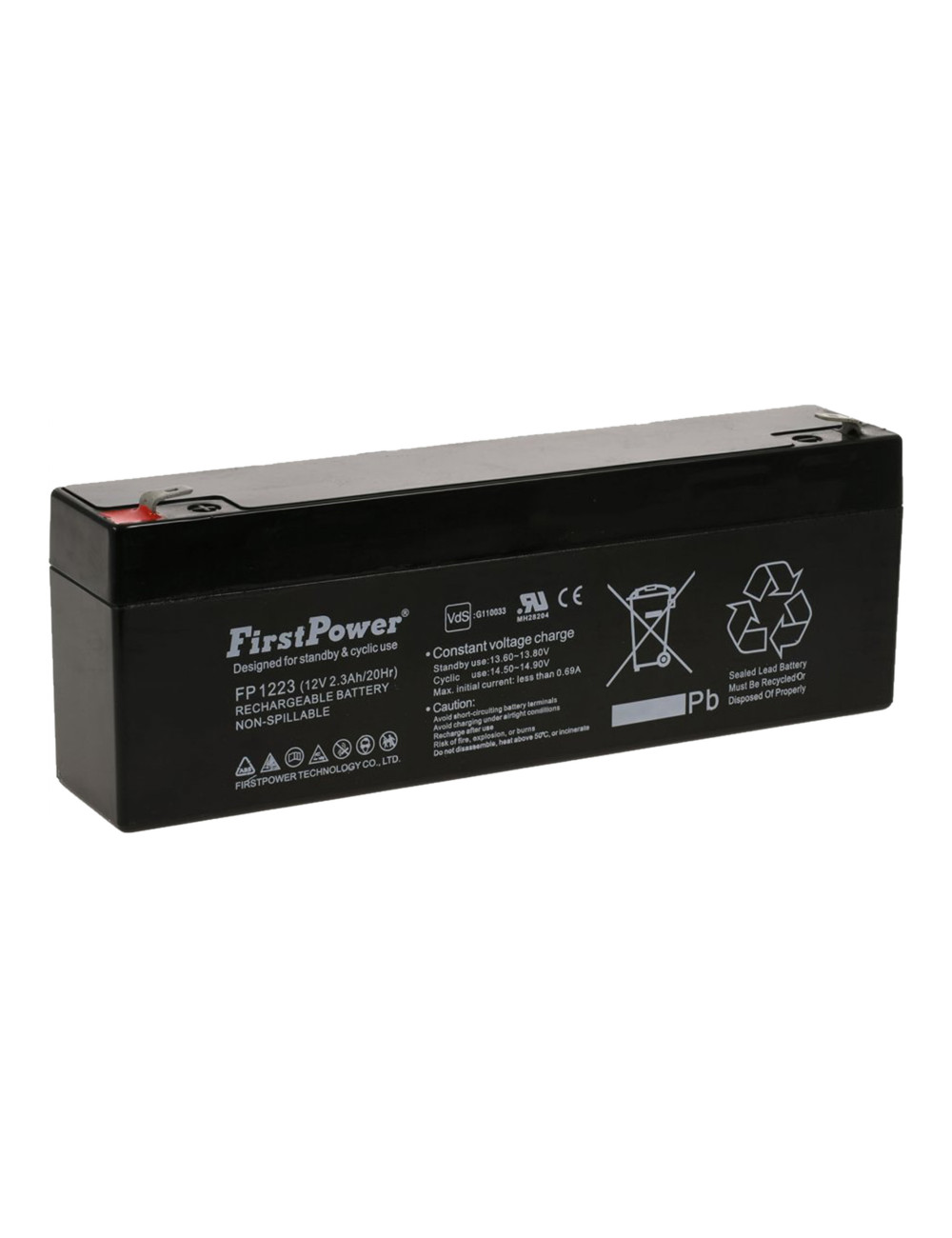Batería 12V 2,3Ah C20 F1 FirstPower FP1223 - FP1223 -  -  - 1