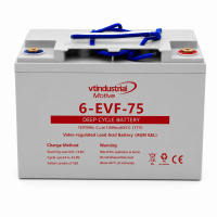 Batería gel híbrido 12V 75Ah C20 ciclo profundo Industrial Motive 6-EVF-75 - 6-EVF-75 -  -  - 1