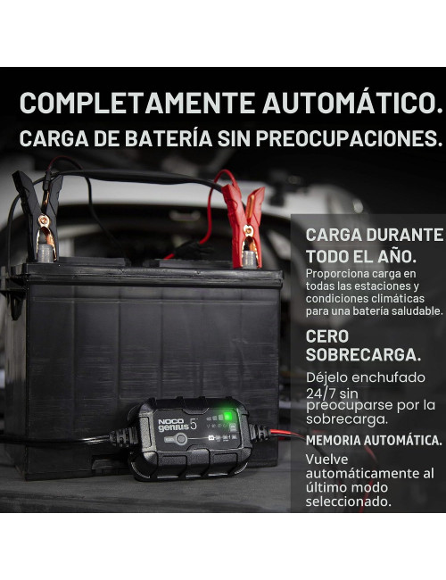 Cargador y mantenedor de baterías 6V/12V 5A NOCO GENIUS5 - GENIUS5 -  -  - 5