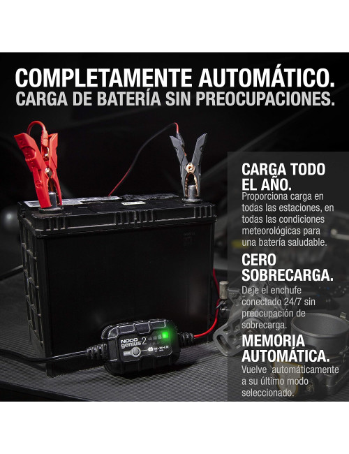 Cargador y mantenedor de baterías 6V/12V 2A NOCO GENIUS2 - 7