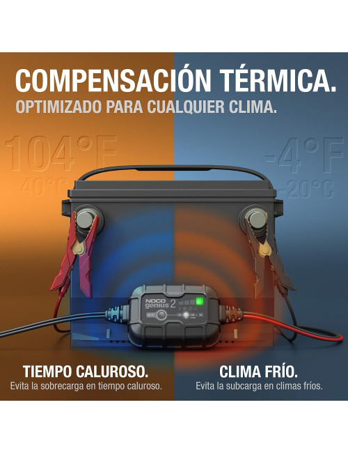 Cargador y mantenedor de baterías 6V/12V 2A NOCO GENIUS2 - 4