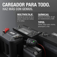 Cargador y mantenedor de baterías 6V/12V 2A NOCO GENIUS2 - GENIUS2 -  -  - 5