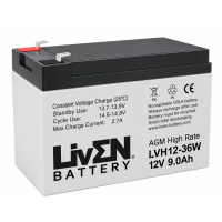 Batería 12V 9Ah C20 36W alta descarga Liven LVH12-36W - LVH12-36W -  -  - 1