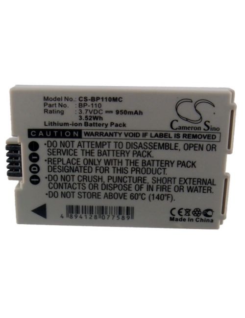 Bateria Canon BP-110 compatível 3,7V 950mAh Li-ion - 5