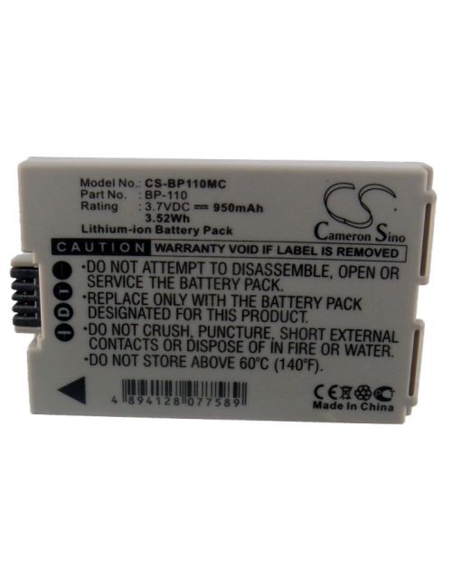 Batería Canon BP-110 compatible 3,7V 950mAh Li-Ion - 5